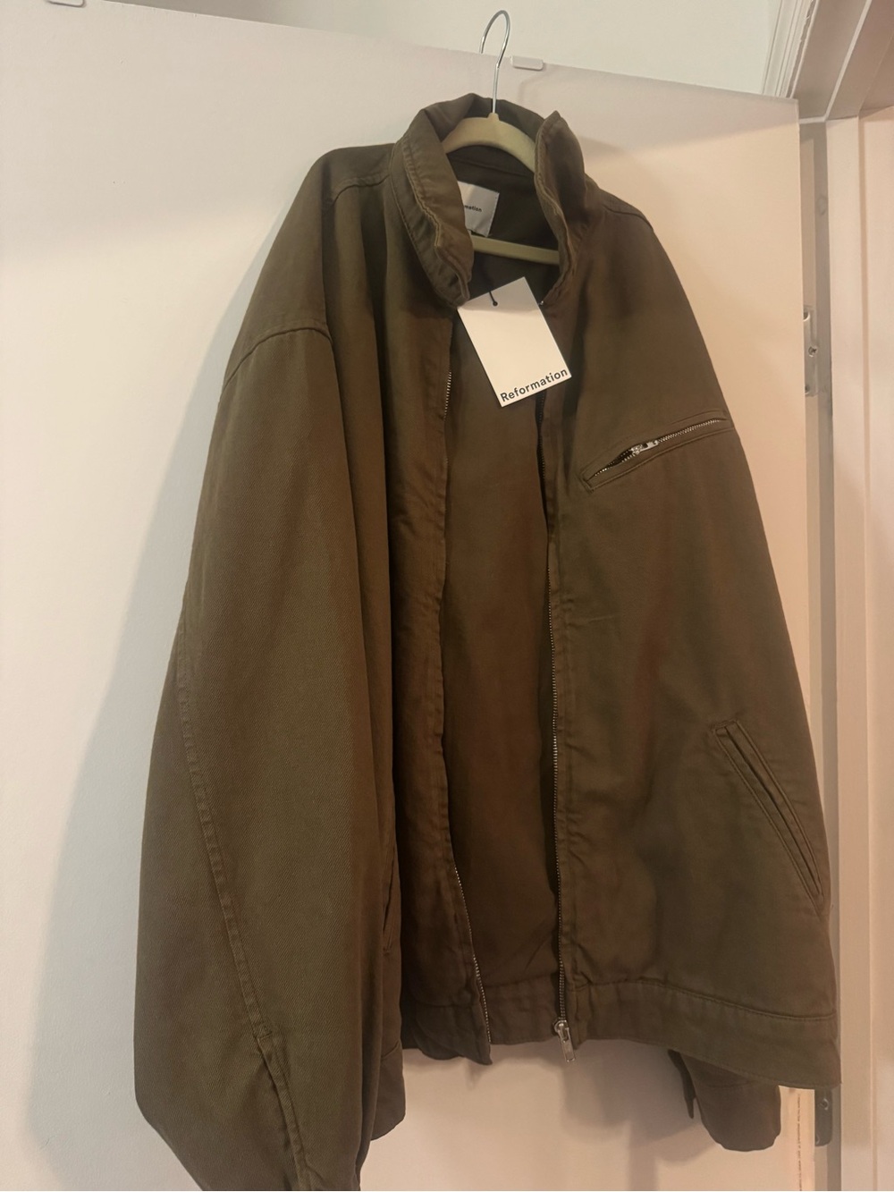 Reformation Marco olive bomber jacket
Sold out on website!